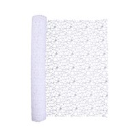 Bothyi - Adorno De Malla De Red Jacquard Con Diseño Floral Para Regalos De San Valentín, Cumpleaños, Color Blanco