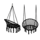 thumbnail image 1 of Silla Hamaca Colgante Redonda Interior Exterior Negro, 1 of 4