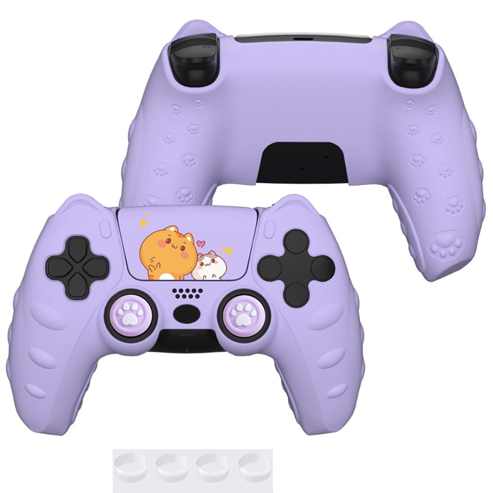 Funda Protectora Silicona Aaronmei Ps5 Morado