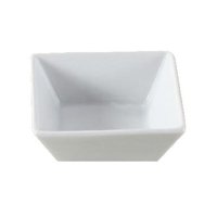 Cuenco De Postre Yanco Ml-703 3, Cuadrado Profundo, 160 Ml, Porcelana Blanca