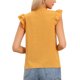 thumbnail image 3 of INSPIRE CHIC Blusas de Verano para Mujer con Mangas Volantes, Cuello con Lazo y Botones al Frente, Casual, Talla S, Amarillo, 3 of 6