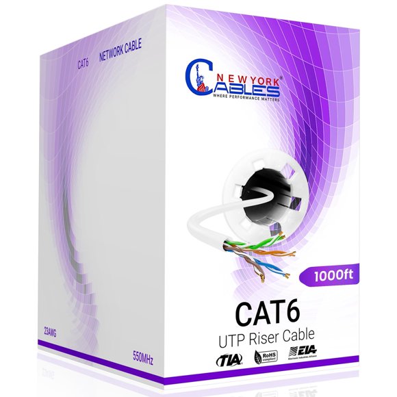 Cable Ethernet Cat6 NewYork Cables 305 m Blanco CMR