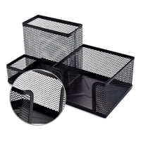 Genérico - Canasta Organizadora Porta Lápices Metal Rejilla Escritorio