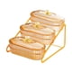 thumbnail image 1 of Cajas De Frutos Secos, Bandeja De 3 Niveles Para Servir Verduras, Ideal Para Hoteles, Hogares Y Vacaciones. Tazón ámbar., 1 of 5