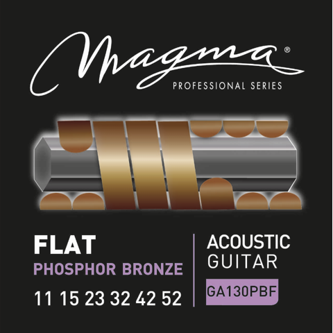 Set Cuerdas Guitarra Acustica Flat Ga130Pbf Magma