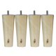 thumbnail image 2 of 4 Uds. Patas De Sofá De Muebles De Madera Maciza De Eucalipto Con Forma De Cono Natural 4*6*15cm, 2 of 5