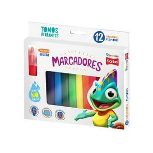 Scribe Plumones Punta Gruesa 12 Plumones