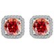 thumbnail image 2 of Aretes de Botón de Moissanita 2cttw para Mujer Hombres Color D Claridad VVS1 Corte Redondo Aretes de Diamante Rojo/verde/rosa Aretes de Moissanita de Plata Esterlina con Certificado, 2 of 9