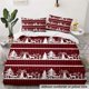 thumbnail image 1 of 3pcs Merry Christmas Duvet Cover Set Plaid Christmas Tree Elk Print Rustic Style Bedding Set Soft Comfortable Duvet Cover, 1 of 5