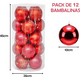 thumbnail image 2 of Pack 12 Esferas Navideña Bambalinas Adornos Arbolito Navidad, 2 of 3