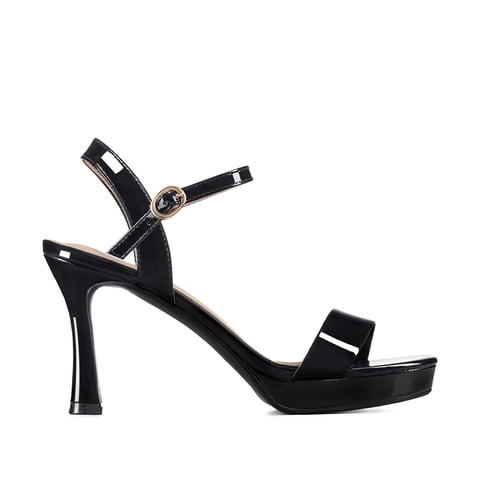 Sandalia Casual Taco Alto Simil Charol Mujer Weide You537