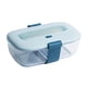 thumbnail image 1 of Contenedor De Almacenamiento De Alimentos De Vidrio Con Tapas Herméticas Para Lugares De Trabajo Azul Claro, 1 of 5