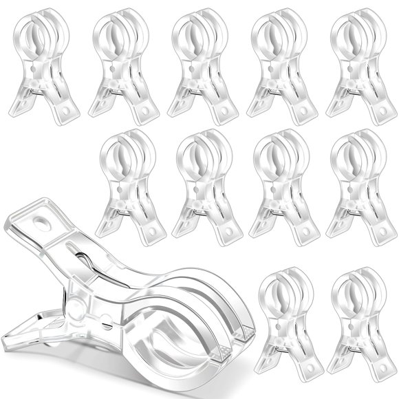 Clips transparentes para arcos de globos MERDTTES, paquete de 12, 9 cm, con resorte