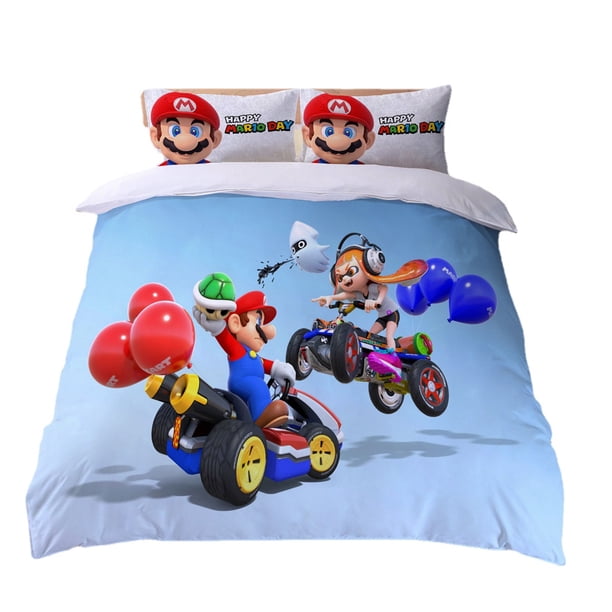 Mario Bros Game Bedding Comforter Set 3D Digital Printing Super Soft & Comfortable 100% Polyester Comforter Set 2/3 Pcs KidsGift Bed Sheets