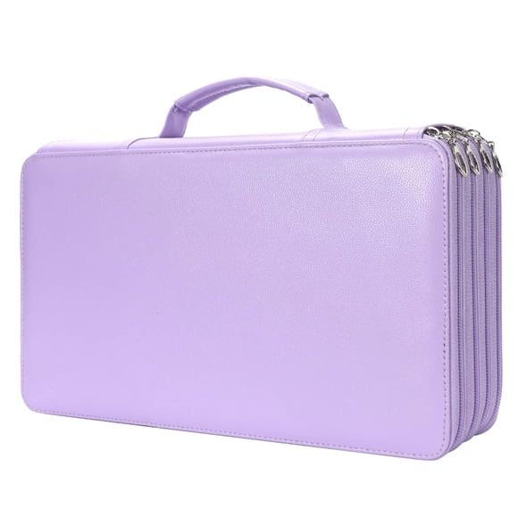 Estuche para lápices Vomgomfom de color morado, piel sintética
