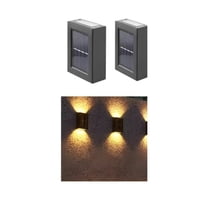 Casa Pagoda - Pack 2 Lampara Focos Aplique Solar Led Exterior Decorativos