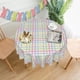 thumbnail image 4 of Mantel redondo impermeable SuQKXCo 152 cm a cuadros para Pascua, 4 of 7
