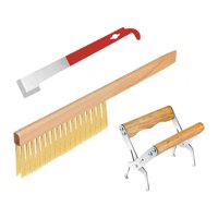 Magideal - 3X Herramientas Para Colmenas De Abejas Cepillo Para Colmenas Mango De Madera Suministros De Apicultura Equipo