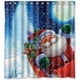 thumbnail image 1 of Cortina de ducha con diseño de reno de Papá Noel y ganchos, tamaño 66 x 72 pulgadas, 1 of 3