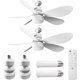 thumbnail image 1 of Ventilador con luz Mutois de 20 pulgadas, 3000 lm, E26 regulable, 3CCT, pack de 2, 1 of 3