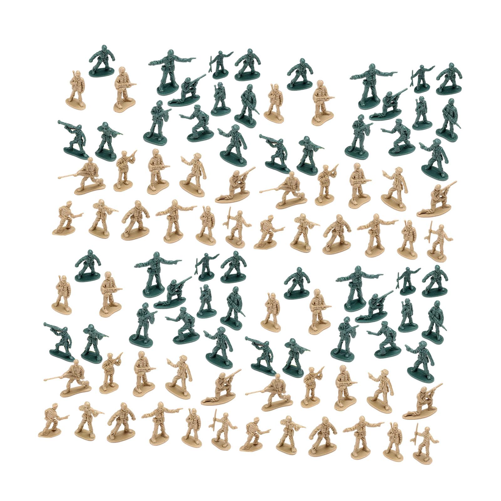 Magideal - Kit De 100 Modelos De Soldados A Escala 1:72, Dioramas, Colección Única, Figuras En Miniatura Para Niños, Para Juegos, Decoración De Casas De Muñecas.