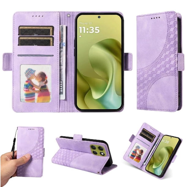 Carcasa FOXDOCK Motorola Moto G86 de cuero PU, diseño acolchado clásico, protección contra caídas y rayones