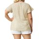 thumbnail image 4 of GRACIA Y GRANDEZA Blusas de Chifón con Cuello de Ojal y Mangas Cortas Acampanadas para Mujer Talla Grande 2X Beige, 4 of 8