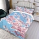 thumbnail image 3 of Flor de Cerezo Conjunto de sábanas temático, trío de piezas, cómodo y amigable con la piel, diseño único, regalo de decoración para el hogar para familiares, amigos y fans,173cm *218cm, 3 of 6