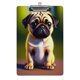 thumbnail image 1 of Pug Portapapeles de acrílico A4, tamaño carta estándar, carpeta con clip 31.8x 21.5CM para estudiantes, profesores y oficina, 1 of 6