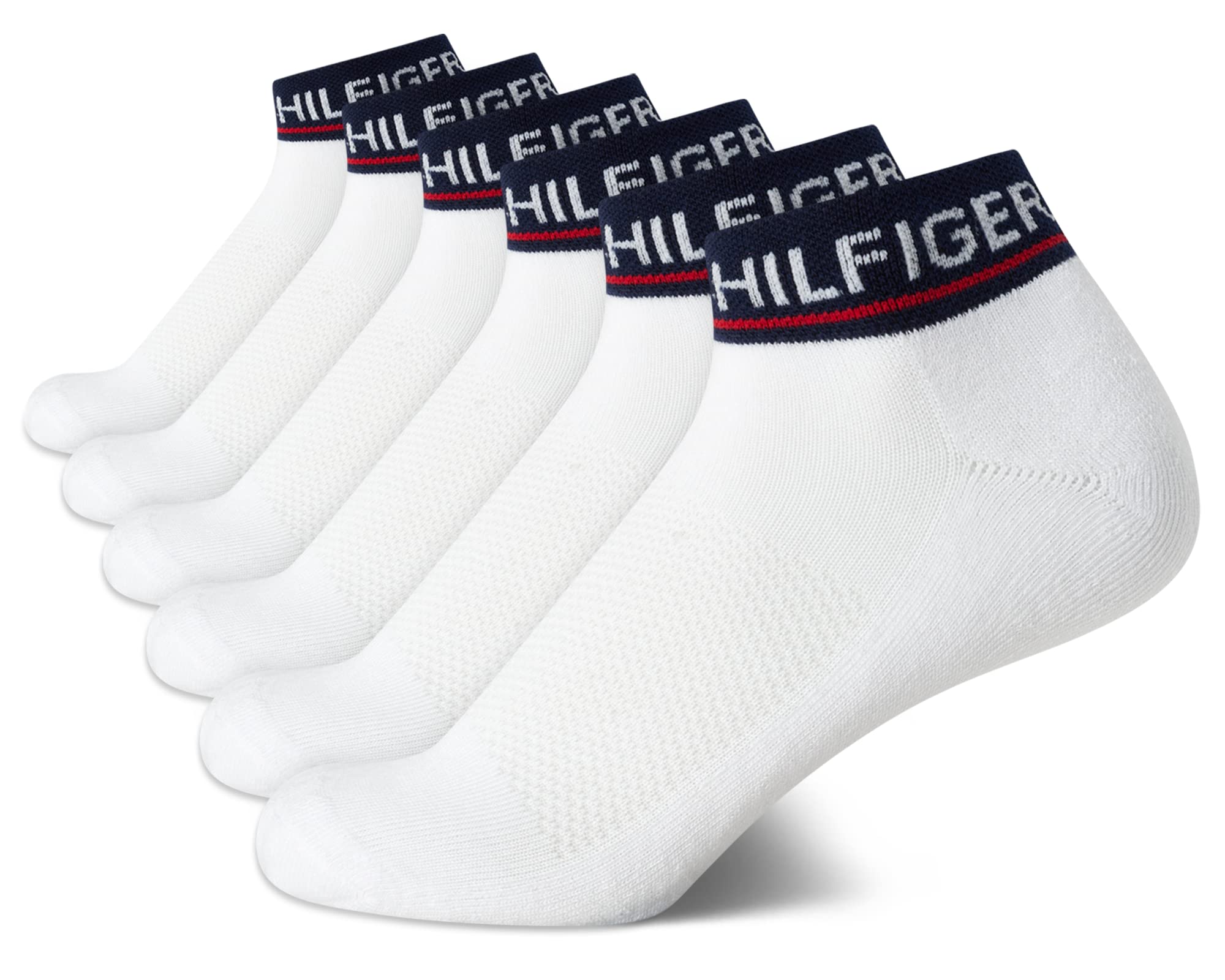 Calcetines Tommy Hilfiger Para Mujer, Paquete De 6, Bandera Deportiva, Tallas 4-10