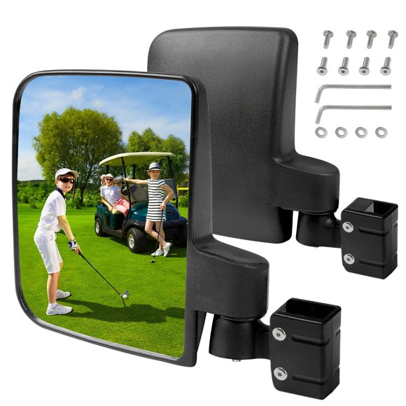 Espejo lateral plegable para carrito de golf iLSKW con rotación 180°