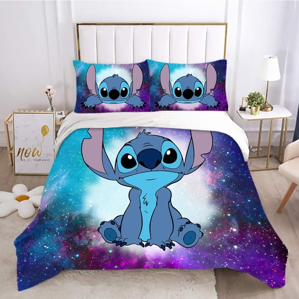 Stitch Bedding Duvet Cover Anime Bedding Sets 3D Printed Lightweight 3 Pieces Comforter Cover Sets