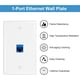 thumbnail image 3 of Placa de pared Ethernet iwillink Cat6 RJ45, 3 of 3
