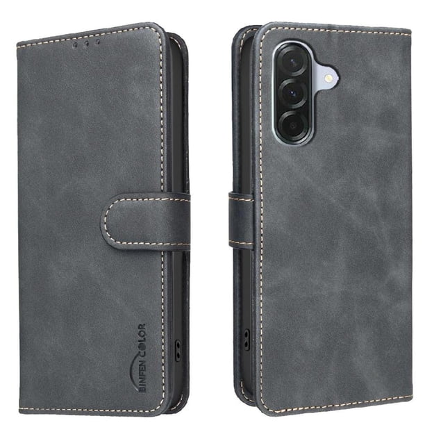 Funda Billetera para Samsung Galaxy A54 Protección RFID y Soporte Ajustable Negro