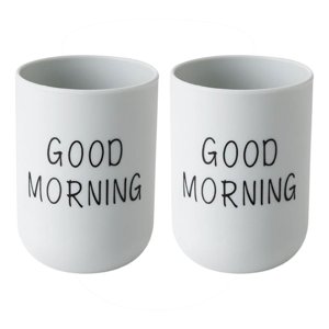 Bothyi - 2 Soportes Para Cepillos De Dientes De 330 Ml, Accesorios De Baño Para Encimera, Regalos Navideños, Azul Claro