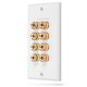thumbnail image 1 of Placa de pared Fosmon Quad Speaker con conectores banana de 1 pulgada, 1 of 6