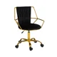 thumbnail image 1 of Silla De Oficina Sinoa Velvet Gold - Negro, 1 of 2
