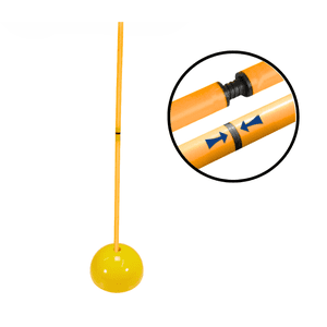 Linea Sport - Bastón Slalom Enroscable De 1.50 M Con Base Fija Para Entrenar