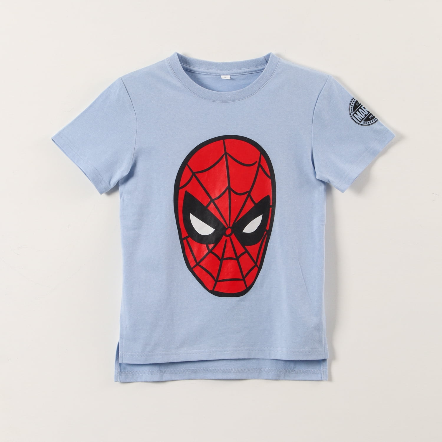 Polera Manga Corta Niño Spiderman Celeste Marvel