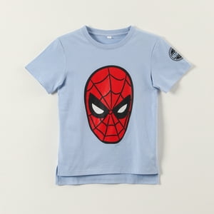 Polera Manga Corta Niño Spiderman Celeste Marvel