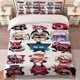 thumbnail image 1 of Chibi Character Themed Printed Bedding Set Featuring Exquisite Patterns. Includes a Duvet Cover and Two Pillowcases, 1 of 5