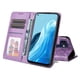 thumbnail image 3 of Funda tipo cartera FOXDOCK para OPPO Find X5 Lite , diseño girasol en relieve, cuero PU, cierre magnético, soporte y tarjetero, 3 of 5