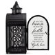 thumbnail image 3 of Farol con forma de vela Elanze Designs House Built On Faith Black, 3 of 4