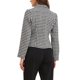 thumbnail image 3 of INSPIRE CHIC Traje de pata de gallo para mujer con solapa de muesca, botones, mangas largas, blazer casual M negro, 3 of 6