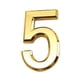 thumbnail image 1 of Número De Puerta Del Hotel De La Casa Autoadhesiva De Plástico Dorado Dígito Numérico Pegajoso 5, 1 of 3