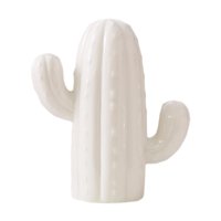 Bothyi - Hucha De Cactus, Hucha De Ahorro De Dinero, Escultura De Porcelana Para Oficina, Sala De Estar, Color Blanco