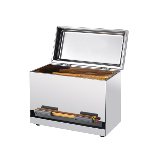 Dispensador de lápices 2Fold 23 cm plateado, capacidad para 200 lápices