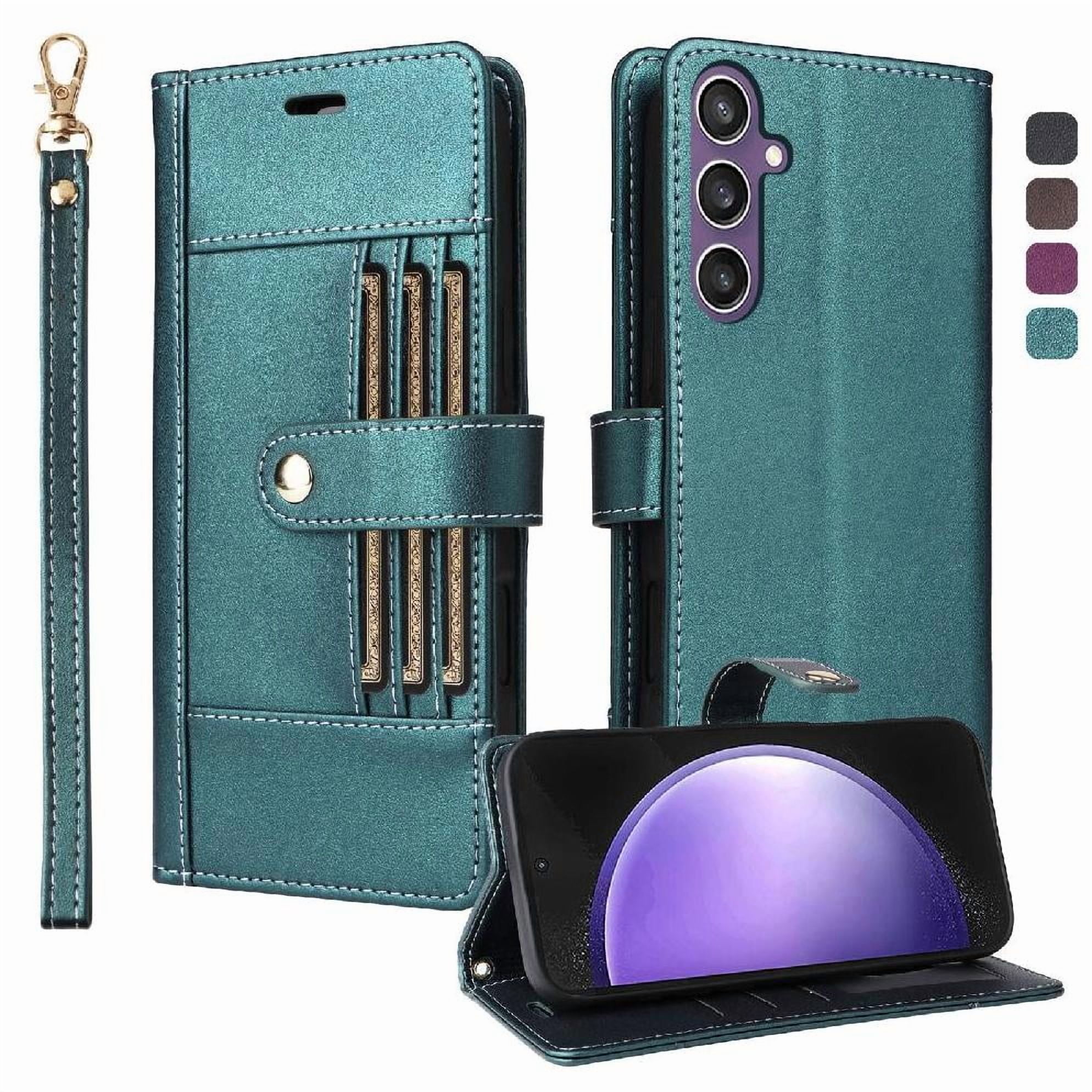 Foxdock Funda Tipo Cartera Para Samsung Galaxy S25 Fe – Cubierta De Cuero Pu Con Múltiples Ranuras, Bolsillo Para Efectivo Y Correa De Muñeca