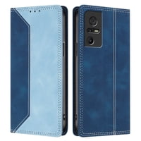 Funda Foxdock Para Tcl 40Se De Cuero Premium Bicolor Con Ranuras Rfid, Carcasa Tipo Billetera Antigolpes Y Soporte Plegable