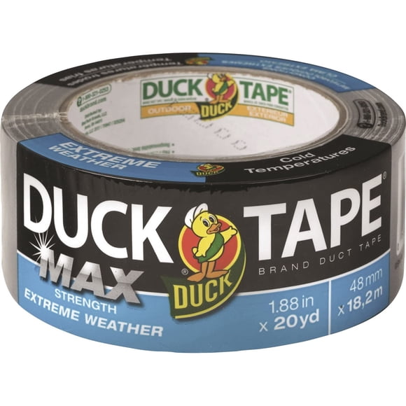 Cinta adhesiva Duck MAX Strength, plateada, impermeable, 4,8 cm x 18 m